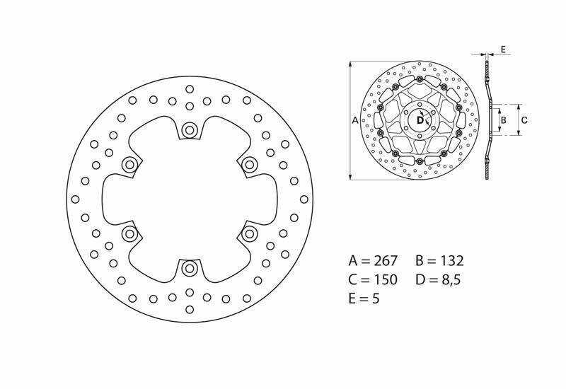 BREMBO Oro Fix Brake Disc - 68B407E4