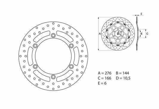 BREMBO Oro Fix Bremsscheibe - 68B407E7