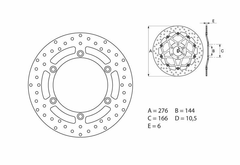 BREMBO Oro Fix Brake Disc - 68B407E7