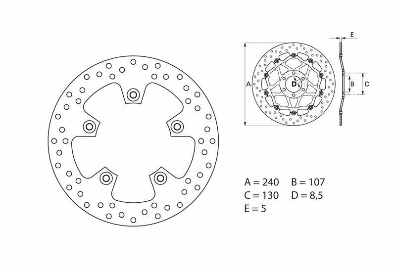 BREMBO Oro Fix Brake Disc - 68B407F1