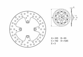 BREMBO Oro Fix Brake Disc - 68B407H1