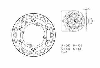 BREMBO Oro Schwimmende Bremsscheibe - 78B40814 