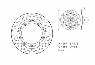 BREMBO Oro Schwimmende Bremsscheibe - 78B40817 
