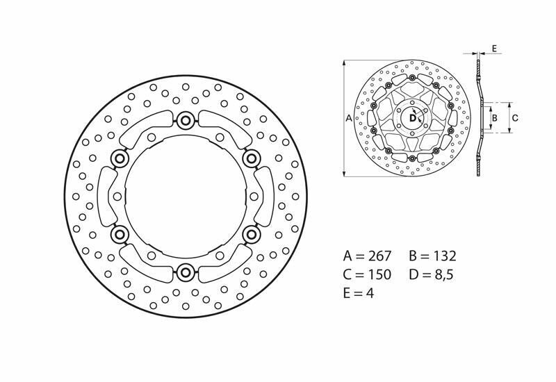 BREMBO Oro Floating Brake Disc - 78B40818