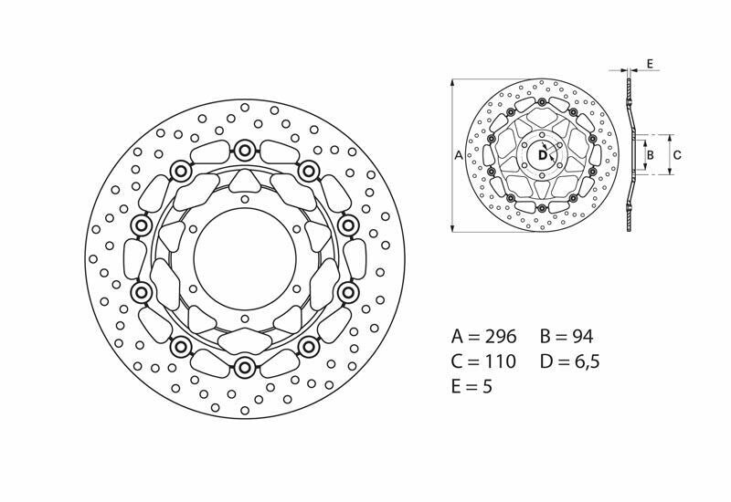 BREMBO Oro Floating Brake Disc - 78B40823