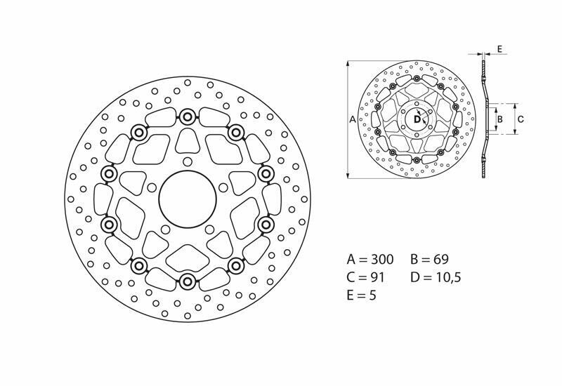 BREMBO Oro Floating Brake Disc - 78B40842