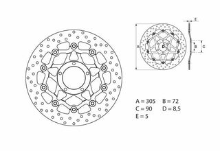 BREMBO Oro Floating Brake Disc - 78B40845