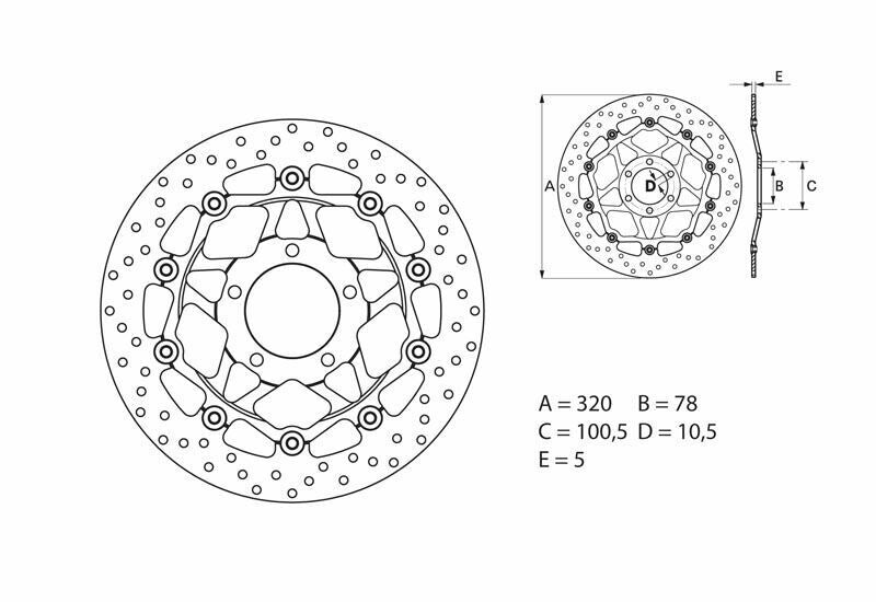 BREMBO Oro Floating Brake Disc - 78B40873