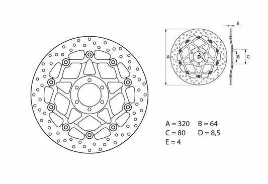 BREMBO Oro Floating Brake Disc - 78B40885