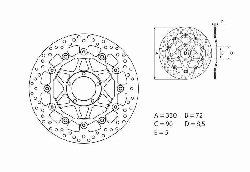 BREMBO Oro Floating Brake Disc - 78B40890