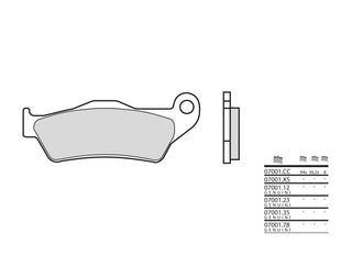 BREMBO Scooter Sintermetall Bremsbeläge - 07001XS