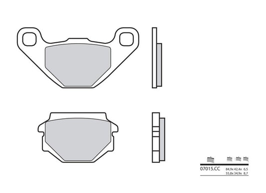 BREMBO Scooter Carbon Ceramic Brake pads - 07015CC