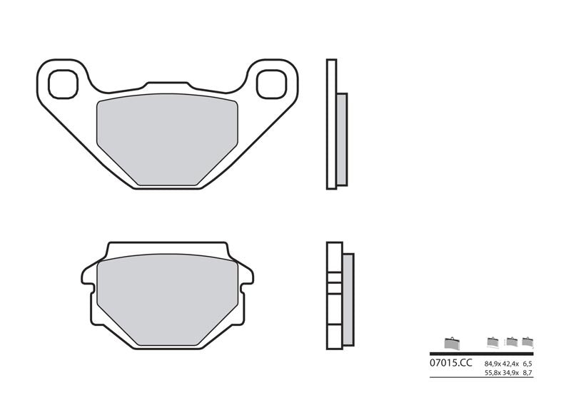 BREMBO Scooter Carbon Ceramic Brake pads - 07015CC
