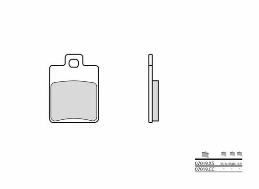 BREMBO Scooter Sintered Metal Brake pads - 07019XS
