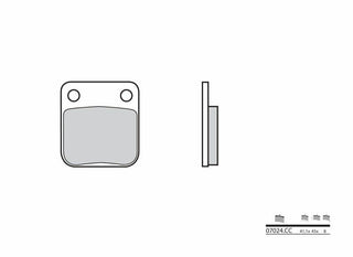 BREMBO Scooter Carbon Ceramic Brake pads - 07024CC