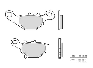 BREMBO Scooter Carbon Ceramic Brake pads - 07036CC