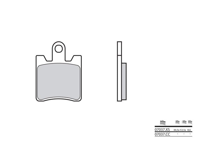 BREMBO Scooter Sintered Metal Brake pads - 07037XS