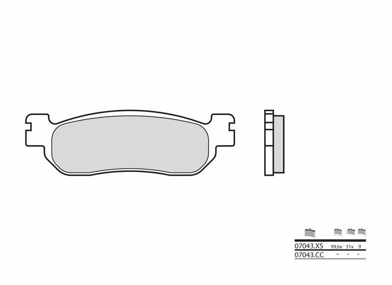 BREMBO Scooter Carbon Ceramic Brake pads - 07043CC
