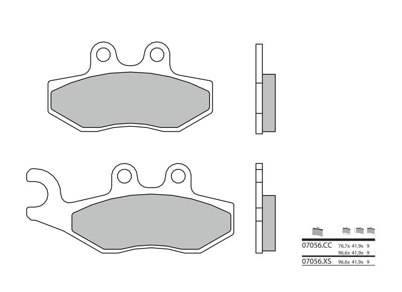 BREMBO Scooter Sintered Metal Brake pads - 07056XS