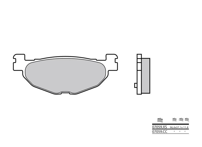 BREMBO Scooter Sintered Metal Brake pads - 07059XS
