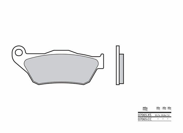 BREMBO Scooter Sintermetall Bremsbeläge - 07065XS