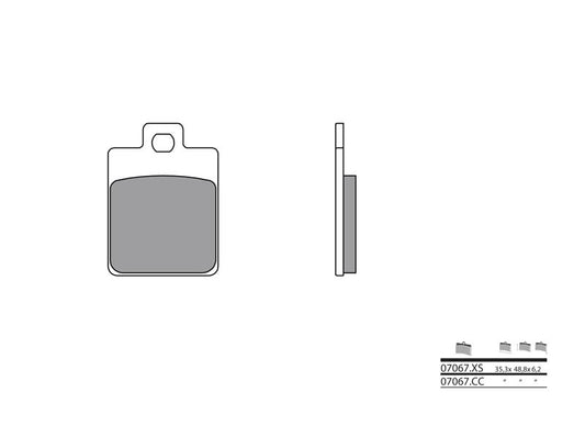 BREMBO Scooter Sintered Metal Brake pads - 07067XS