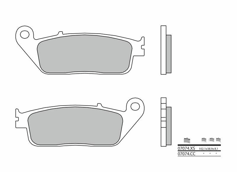 BREMBO Scooter Carbon Ceramic Brake pads - 07074CC
