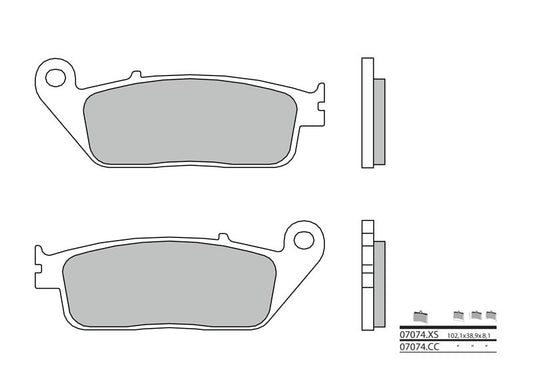 BREMBO Scooter Sintered Metal Brake pads - 07074XS
