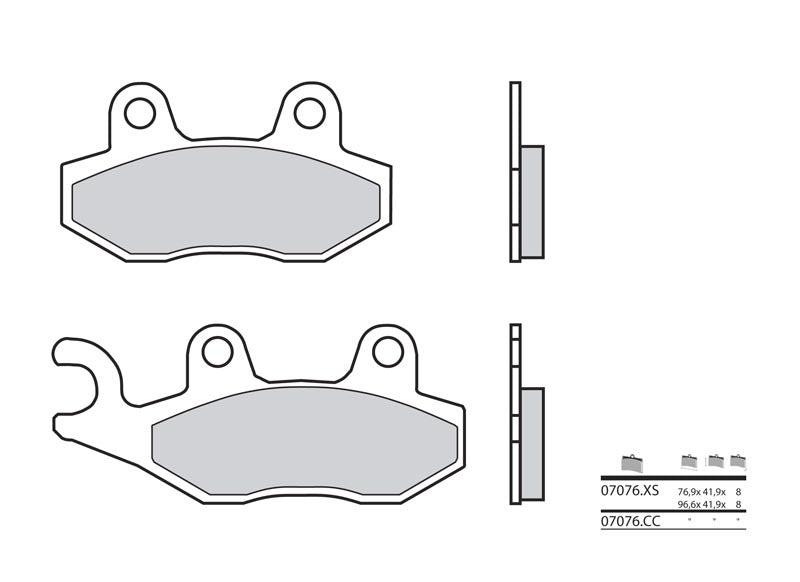 BREMBO Scooter Carbon Ceramic Brake pads - 07076CC