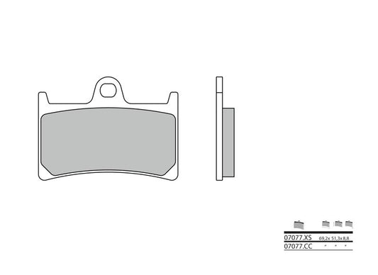 BREMBO Scooter Sintered Metal Brake pads - 07077XS