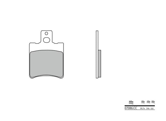 BREMBO Scooter Carbon Ceramic Brake pads - 07086CC