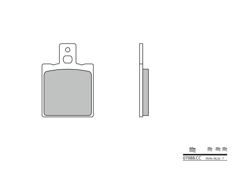 BREMBO Scooter Carbon Ceramic Brake pads - 07088CC