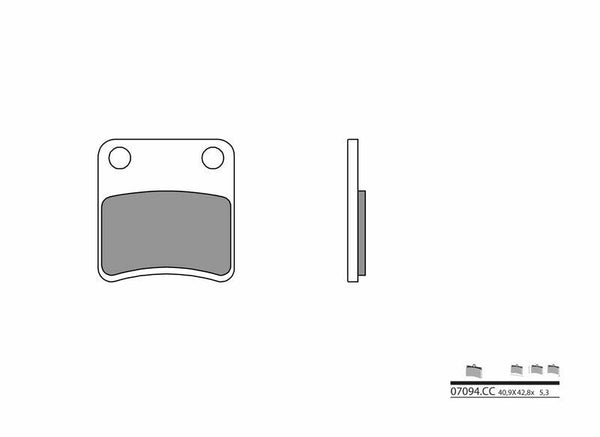 BREMBO Scooter Carbon Ceramic Brake pads - 07092CC