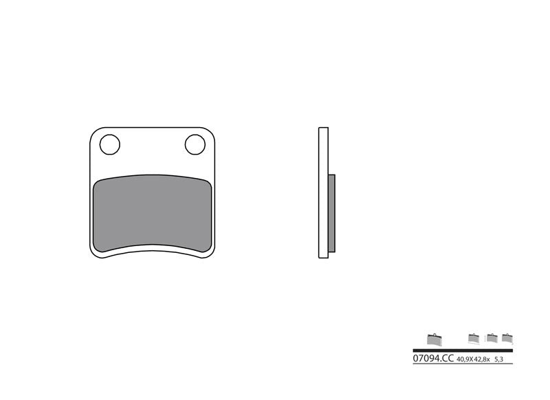 BREMBO Scooter Carbon Ceramic Brake pads - 07094CC