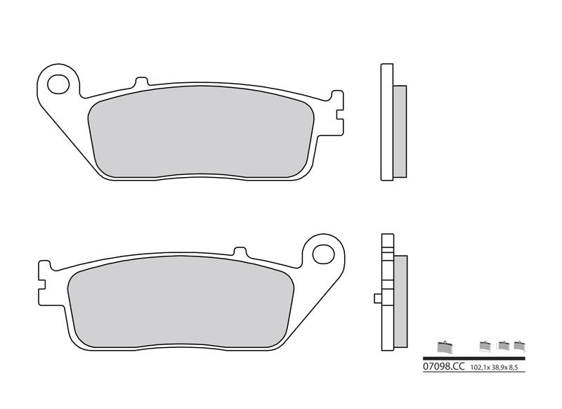 BREMBO Scooter Carbon Ceramic Brake pads - 07098CC