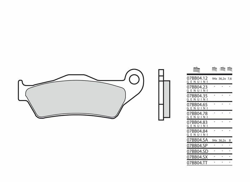 BREMBO Street Sintered Metal Brake pads - 07BB04SA