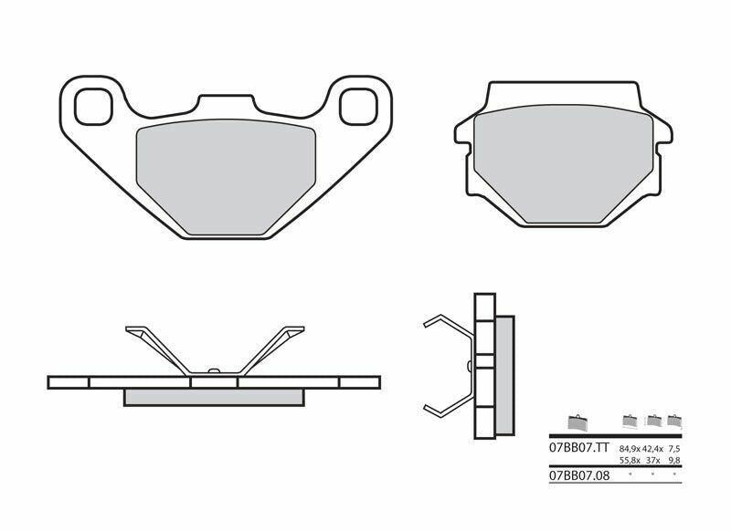 BREMBO Street Carbon Ceramic Brake pads - 07BB0708