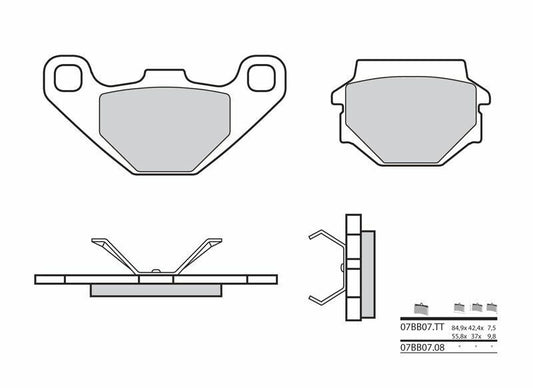 BREMBO Street Carbon Ceramic Brake pads - 07BB0708