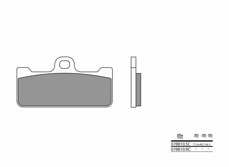 BREMBO Competition Carbon Ceramic Brake pads - 07BB10RC