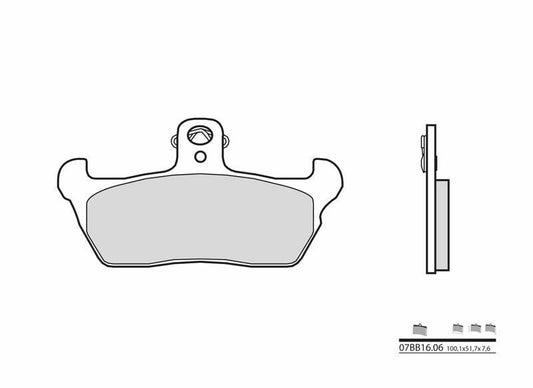 BREMBO Street Carbon Ceramic Brake pads - 07BB1606