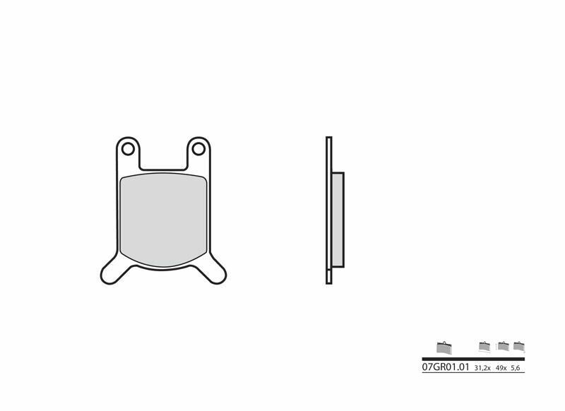 BREMBO Street Carbon Ceramic Brake pads - 07GR0101