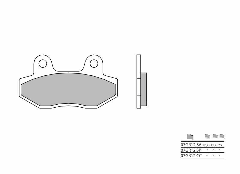 BREMBO Street Carbon Ceramic Brake pads - 07GR12CC