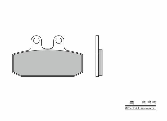BREMBO Street Carbon Ceramic Brake pads - 07GR13CC