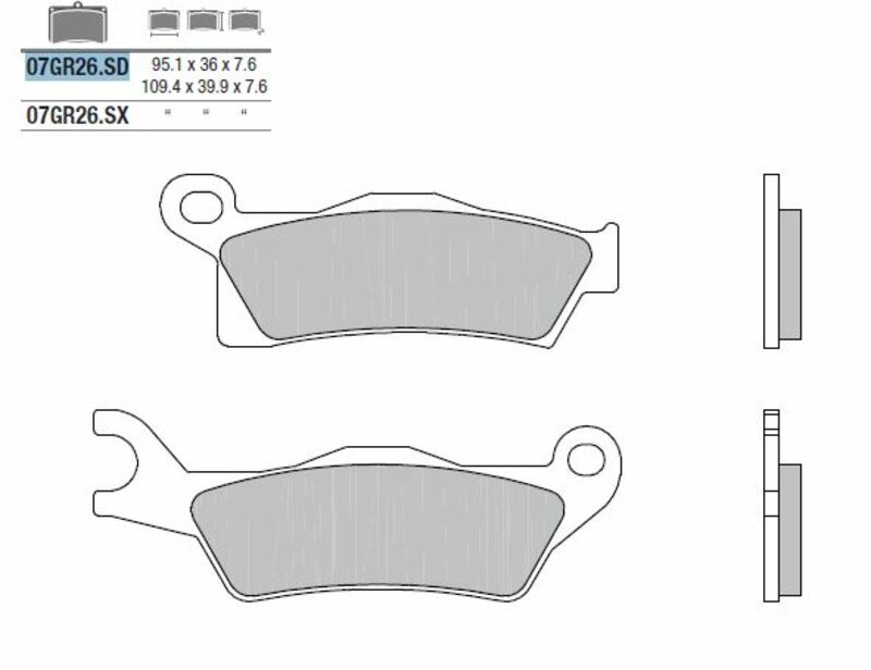 BREMBO Off-Road Sintered Metal Brake pads - 07GR26SD