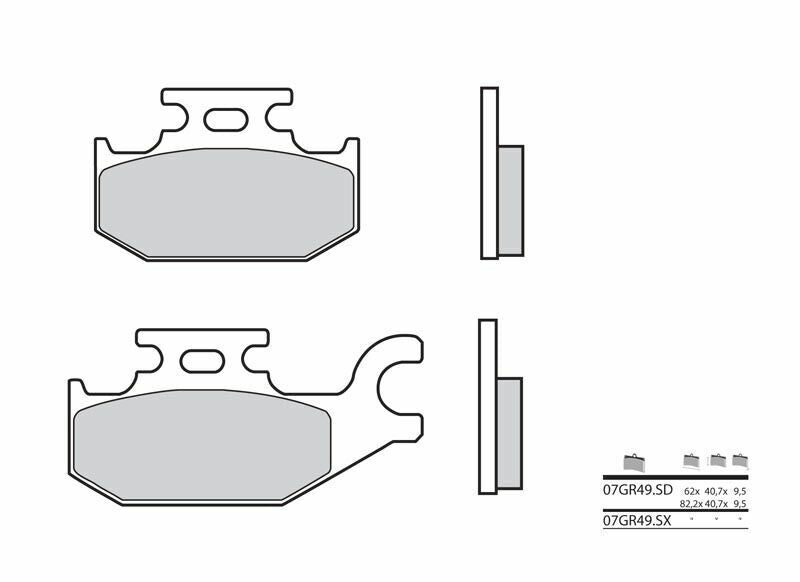 BREMBO Off-Road Sintered Metal Brake pads - 07GR49SD