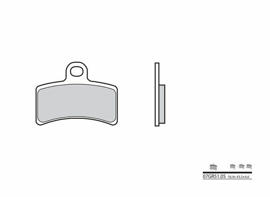 BREMBO Street Carbon Ceramic Brake pads - 07GR5105