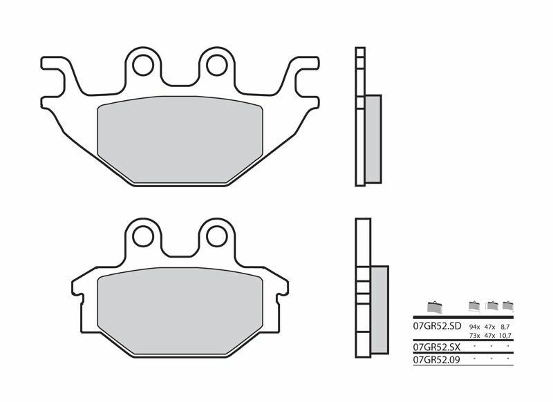 BREMBO Off-Road Sintered Metal Brake pads - 07GR52SD