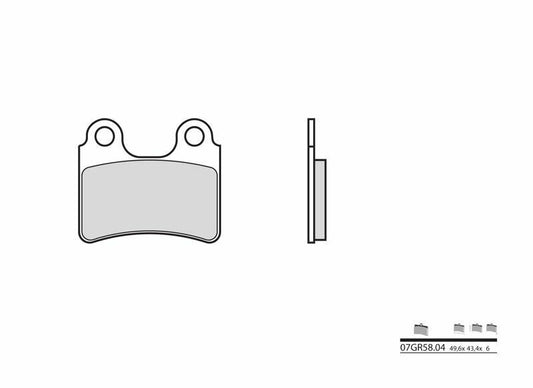 BREMBO Street Carbon Ceramic Brake pads - 07GR5804