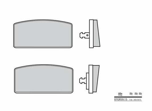 BREMBO Street Carbon Ceramic Brake pads - 07GR5915