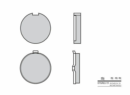 BREMBO Street Carbon Ceramic Brake pads - 07GR6319